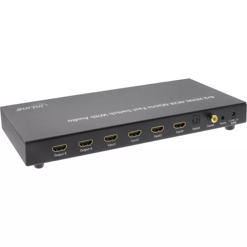 InLine Διακόπτης Matrix HDMI, 4K2K, 4 είσοδοι σε 2 εξόδους