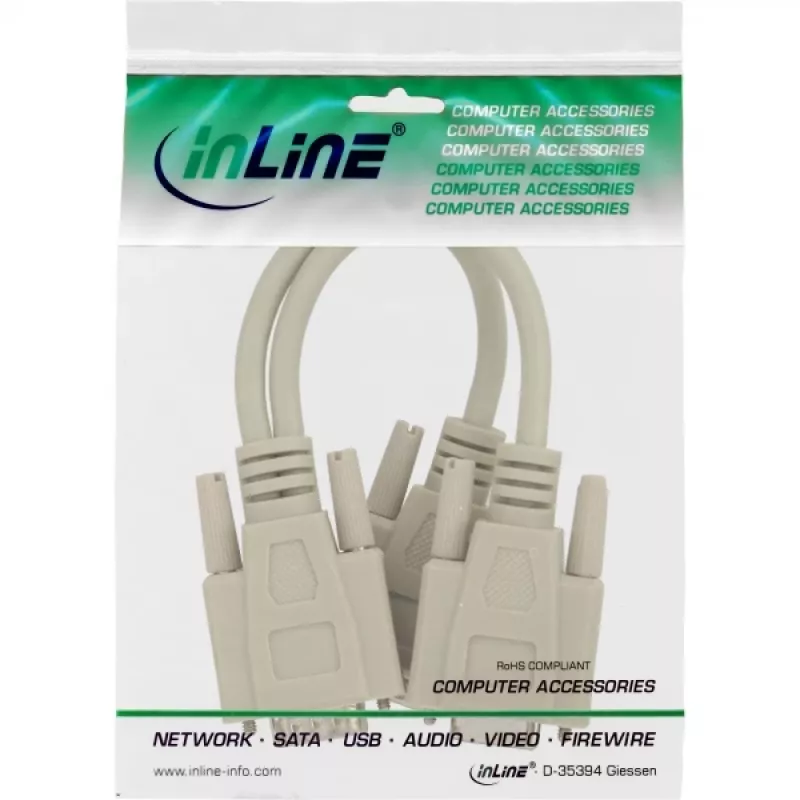 InLine Καλώδιο VGA Y HD15 αρσενικό / 2x HD15 θηλυκό 0,2 m