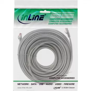 InLine Καλώδιο Patch S/FTP PiMF Cat.6 250MHz χαλκός χωρίς αλογόνα γκρι 50m