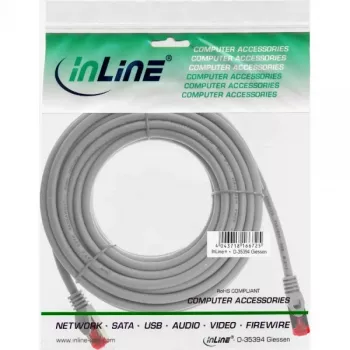 InLine Καλώδιο Patch S/FTP PiMF Cat.6 250MHz χαλκός χωρίς αλογόνα γκρι 30m