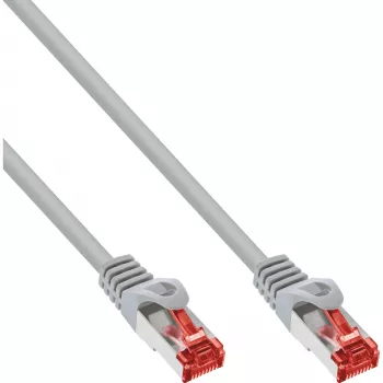 InLine Καλώδιο Patch S/FTP PiMF Cat.6 250MHz χαλκός χωρίς αλογόνα γκρι 10m