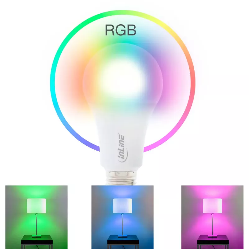 InLine SmartHome LED-Λάμπα RGB E27, 900LM