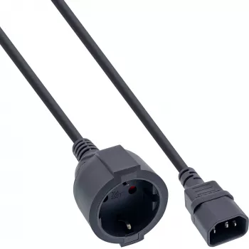 InLine 30 τεμ. Bulk-Pack Καλώδιο ρεύματος, Βύσμα C14 / Υποδοχή CEE 7/7