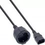 InLine 30 τεμ. Bulk-Pack Καλώδιο ρεύματος, Βύσμα C14 / Υποδοχή CEE 7/7