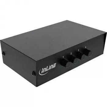 InLine Χειροκίνητος διακόπτης AV 4-Port 3x RCA IN/OUT Composite Μαύρο