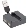 Hub USB 2.0 4 θυρών InLine, αρσενικό βύσμα USB-A σε 4x θηλυκό υποδοχή USB-A, καλώδιο 4cm