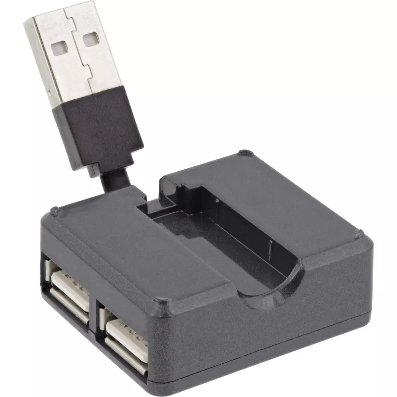 Hub USB 2.0 4 θυρών InLine, αρσενικό βύσμα USB-A σε 4x θηλυκό υποδοχή USB-A, καλώδιο 4cm
