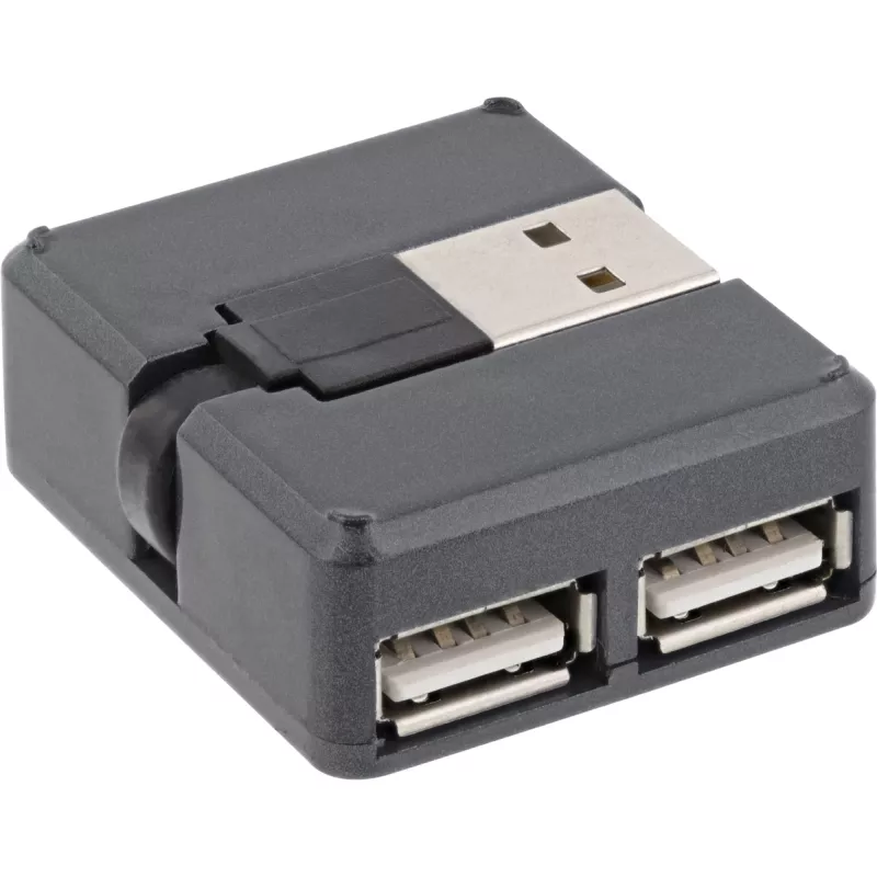 Hub USB 2.0 4 θυρών InLine, αρσενικό βύσμα USB-A σε 4x θηλυκό υποδοχή USB-A, καλώδιο 4cm