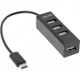 Hub USB 2.0 4 θυρών InLine, αρσενικό βύσμα USB-C σε 4x θηλυκό υποδοχή USB-A, καλώδιο 15cm