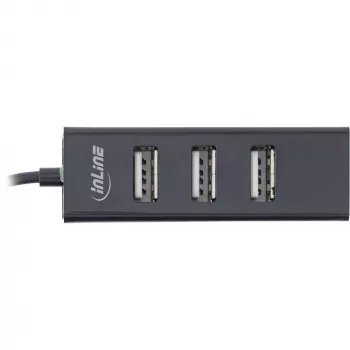 Hub USB 2.0 4 θυρών InLine, αρσενικό βύσμα USB-C σε 4x θηλυκό υποδοχή USB-A, καλώδιο 15cm