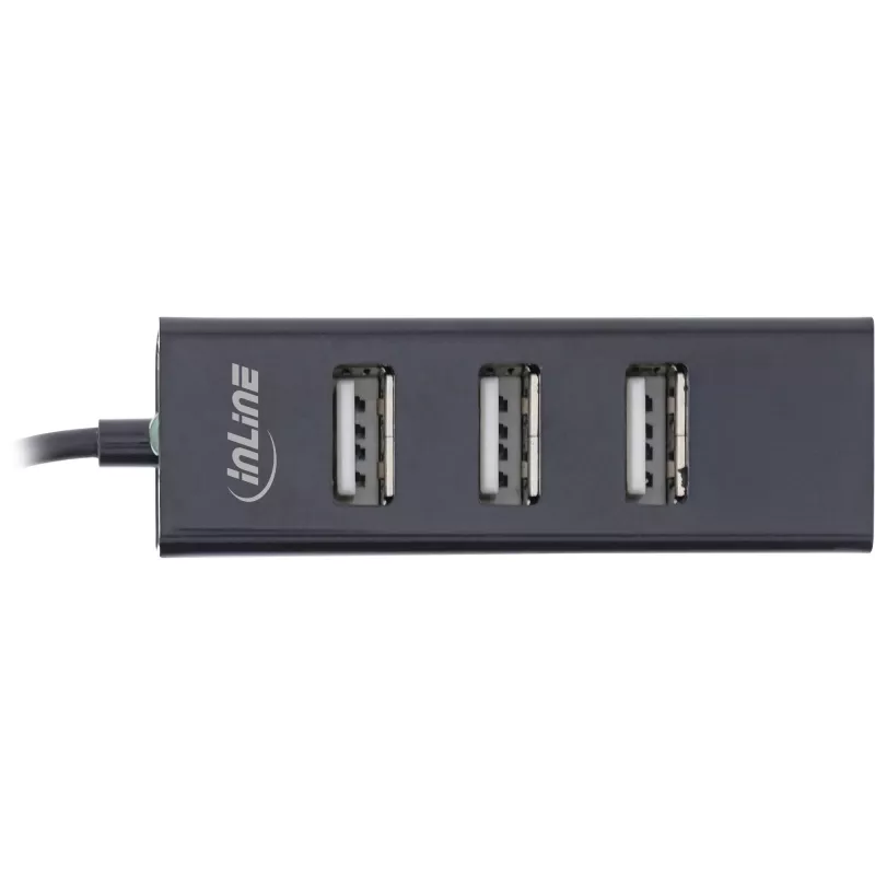Hub USB 2.0 4 θυρών InLine, αρσενικό βύσμα USB-C σε 4x θηλυκό υποδοχή USB-A, καλώδιο 15cm