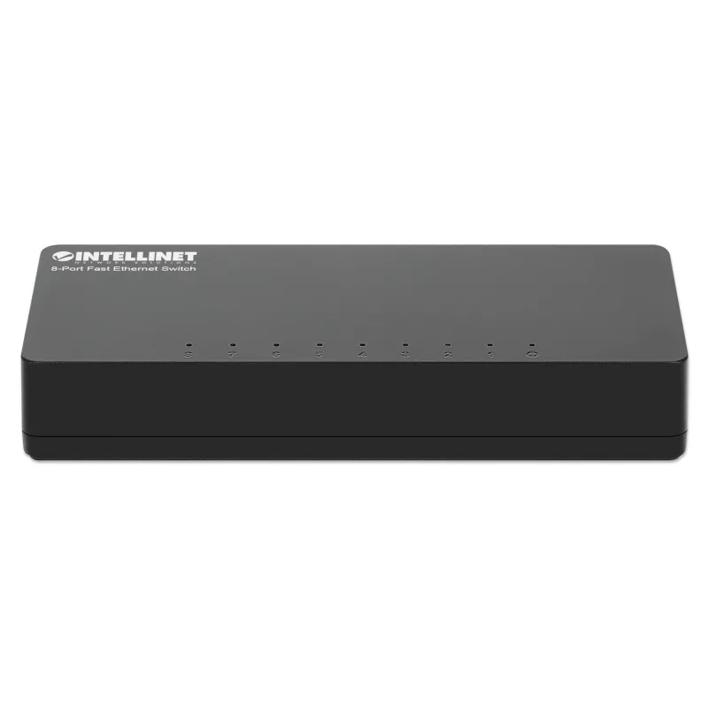 Switch Fast Ethernet 8 θυρών Intellinet μεγέθους desktop, πλαστικό, IEEE 802.3az (Energy Efficient Ethernet), μαύρο