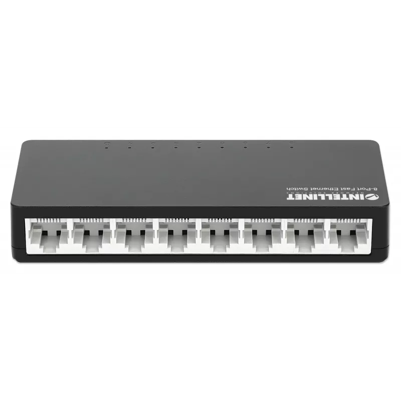 Switch Fast Ethernet 8 θυρών Intellinet μεγέθους desktop, πλαστικό, IEEE 802.3az (Energy Efficient Ethernet), μαύρο