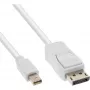 Καλώδιο Mini DisplayPort σε DisplayPort InLine λευκό 1 m