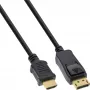 Καλώδιο μετατροπής DisplayPort σε HDMI InLine, μαύρο, 5m