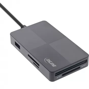 InLine 66772F Αναγνώστης καρτών USB γκρι