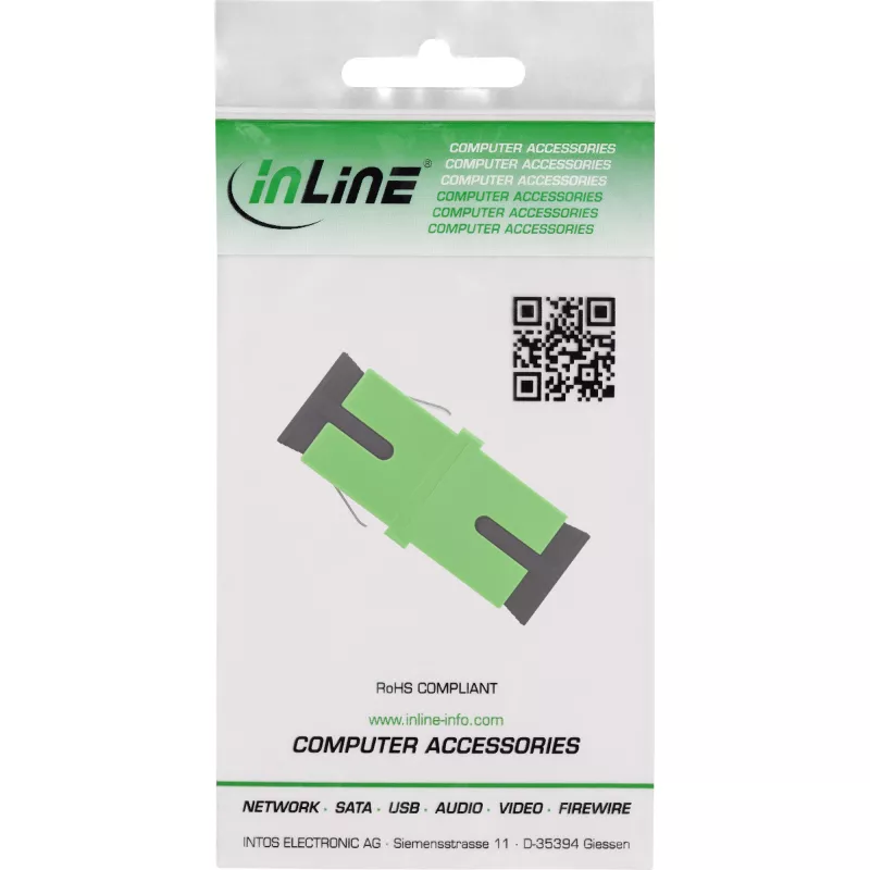 Προσαρμογέας οπτικής ίνας InLine 89992G Simplex SC/SC SM πράσινο