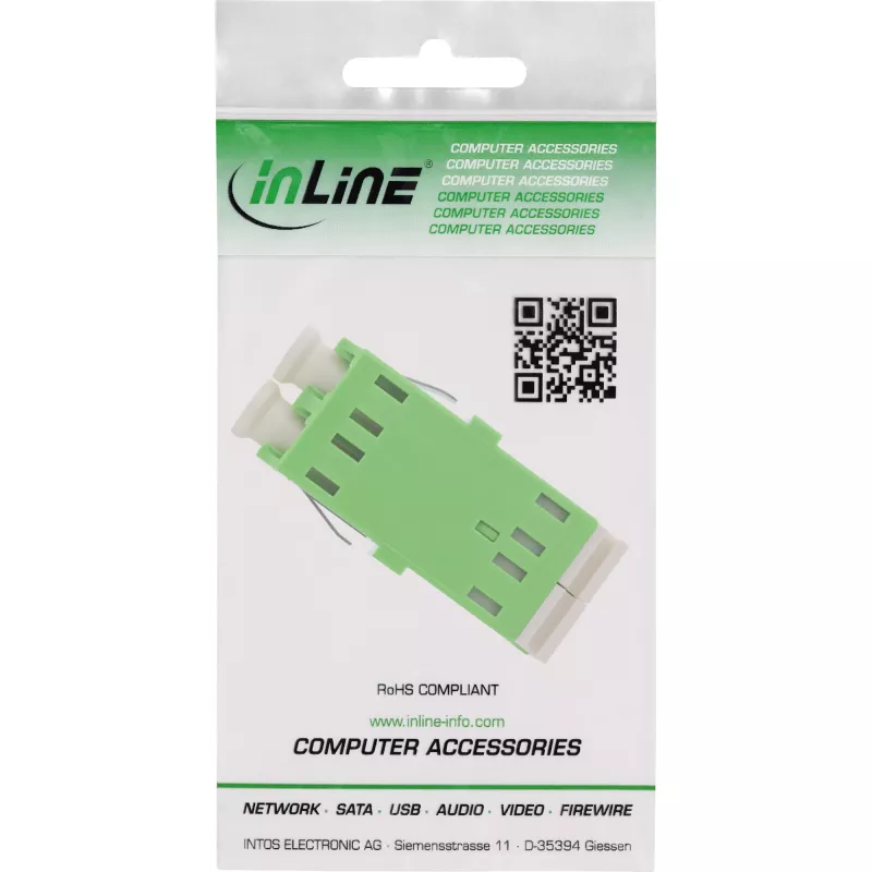 Προσαρμογέας οπτικής ίνας InLine 89989P LC/LC SM πράσινο