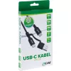 Καλώδιο InLine 2-in-1 USB-C + προσαρμογέας USB-A, USB 2.0, 100W, TPE, μαύρο, 2m
