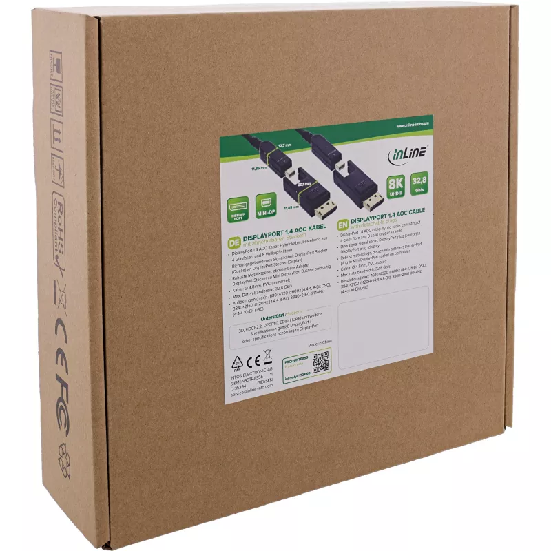 Καλώδιο DisplayPort InLine 17215O 15 m Mini DisplayPort / DisplayPort μαύρο