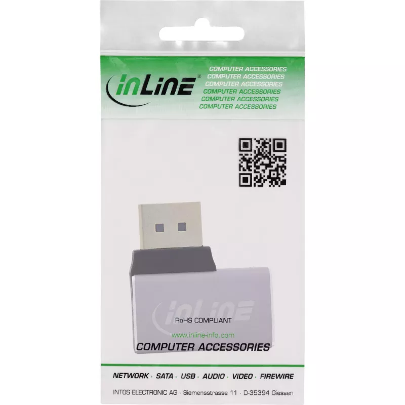 Καλώδιο αλλαγής φύλου InLine 17291D DisplayPort γκρι, μαύρο