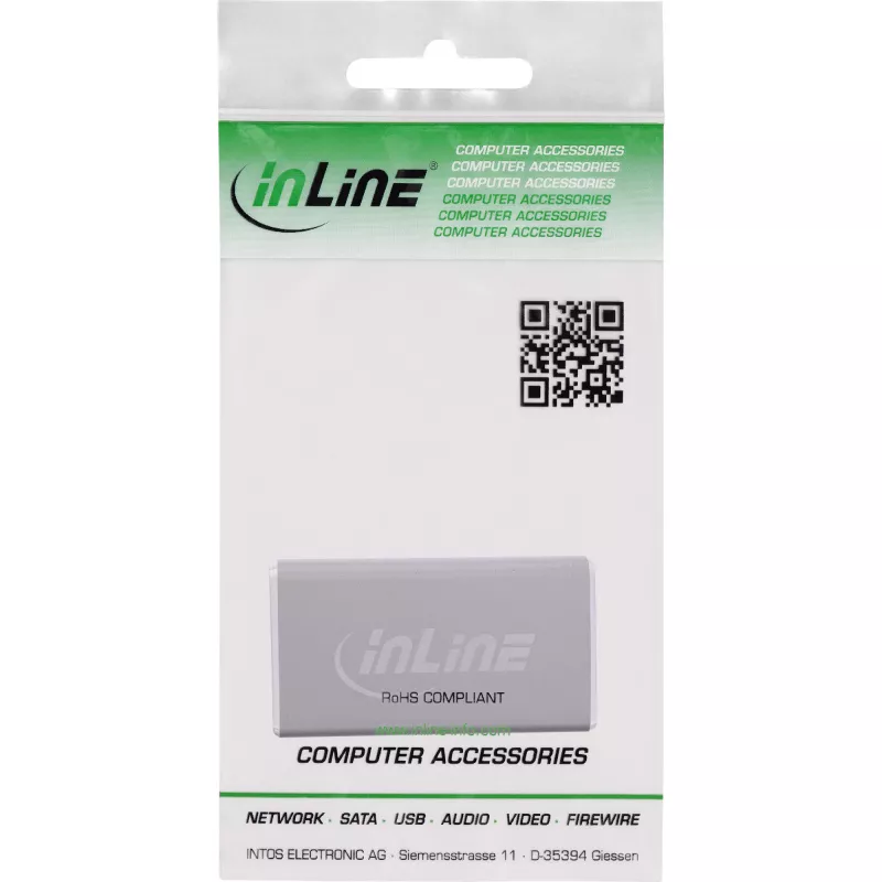 DisplayPort Gender Changer InLine 17291A γκρι επιχρυσωμένο