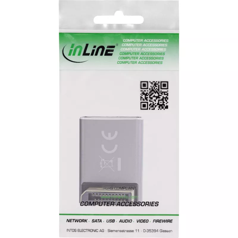 InLine 17291F Προσαρμογέας DisplayPort Mini DisplayPort γκρι μαύρο