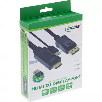 Ενεργός μετατροπέας βίντεο InLine 17161I 3840x2160 HDMI σε DisplayPort