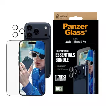 PanzerGlass 2-in-1 Essentials Bundle iPhone 17 Pro ανθεκτικό σε γρατσουνιές και κραδασμούς