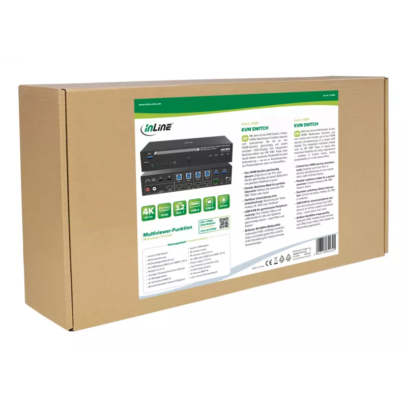 InLine 57885I KVM Switch για τοποθέτηση σε rack μαύρο
