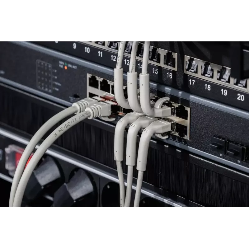Digitus CAT 6A F-FTP εύκαμπτο καλώδιο patch χαλκού 1 m Γκρι
