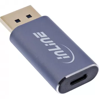 InLine 64107I Προσαρμογέας καλωδίου βίντεο USB Type-C DisplayPort Γκρι