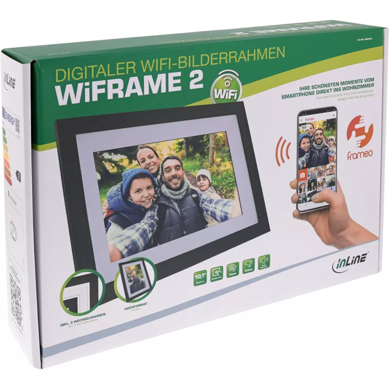InLine WiFi-Κορνίζα WiFRAME 2, 10,1 inch 1920x1200 16:10 IPS Touch, Frameo APP