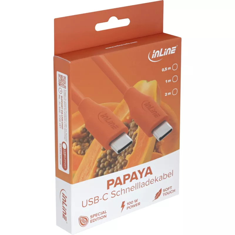 Καλώδιο USB InLine 35892O 2 m USB-C Πορτοκαλί USB 2.0 0,48 Gbit/s