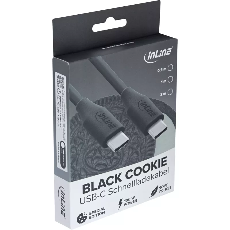 Καλώδιο USB InLine 35892 2 m USB-C Μαύρο USB 2.0 0,48 Gbit/s