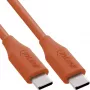 InLine 35895O καλώδιο USB-C σε USB-C, USB 2.0, 480 Mbit/s, γρήγορη φόρτιση 100 W, σιλικόνης, 0,5 m, Papaya πορτοκαλί