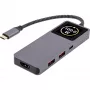 Hub διασύνδεσης USB-C InLine 35392D USB 3.2 Gen 2 Type-C Host σε HDMI, USB-A, USB-C 10000 Mbit/s γκρι