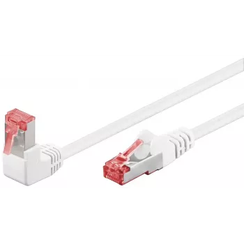 Καλώδιο δικτύου Goobay CAT 6 90° γωνιακό S/FTP Λευκό 10m