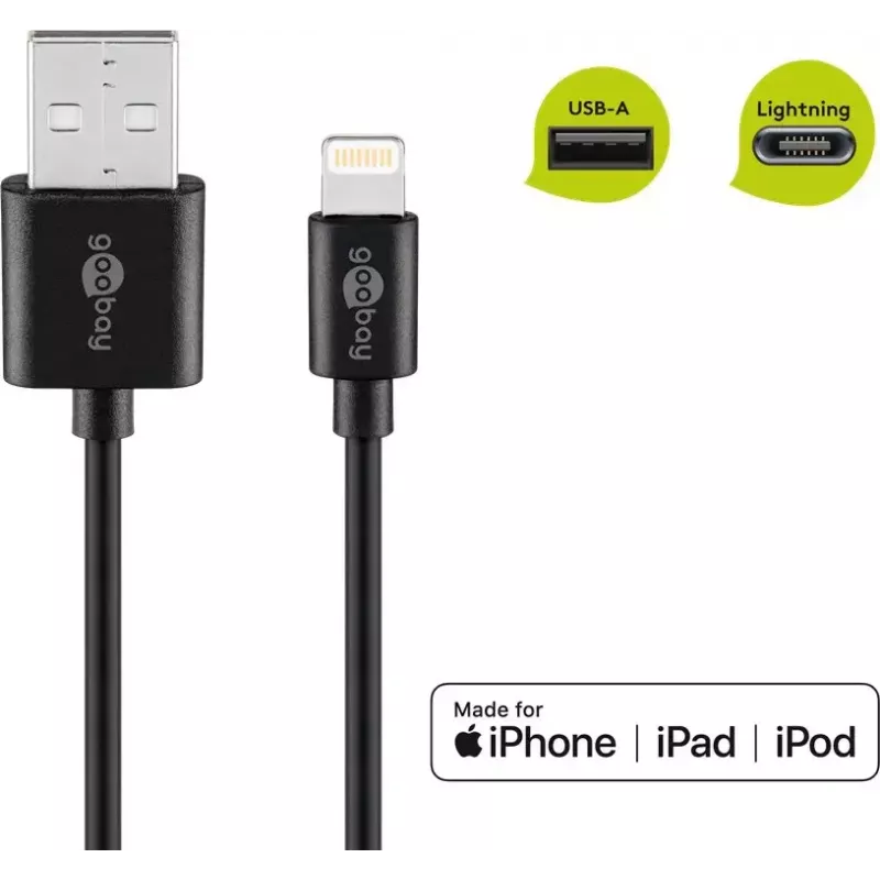 Καλώδιο φόρτισης και συγχρονισμού Lightning USB Goobay 72906