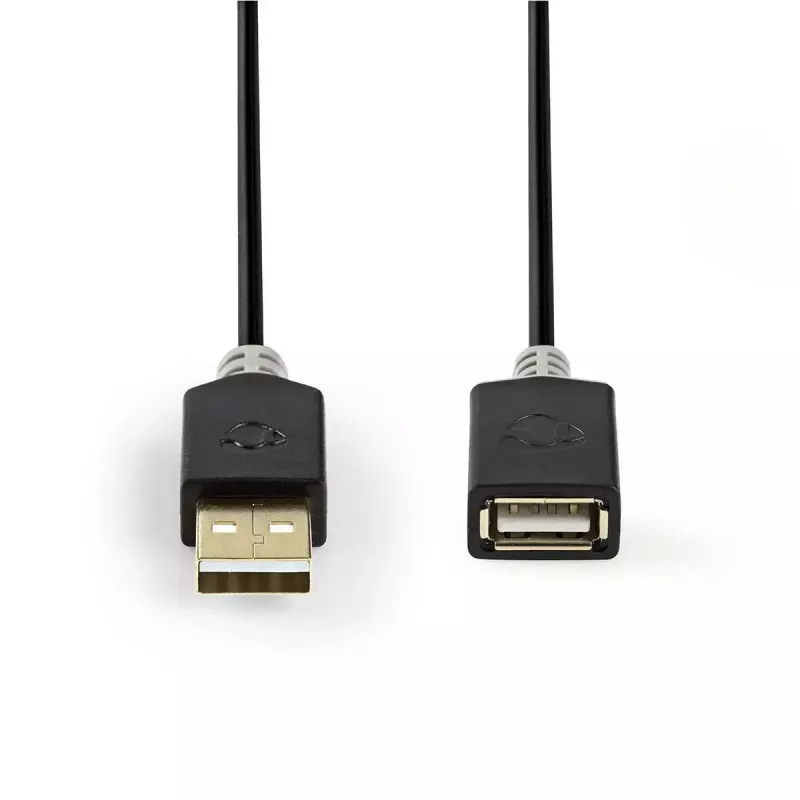 Καλώδιο USB Nedis CCBW60010AT20 2 m USB 2.0 USB A Ανθρακί