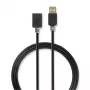 Καλώδιο USB Nedis CCBW60010AT20 2 m USB 2.0 USB A Ανθρακί
