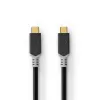 Καλώδιο USB Nedis CCBW64020AT20 USB4 Gen 2x2 2 m USB C Μαύρο Ασημί