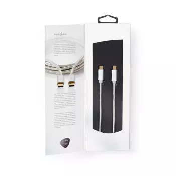 Καλώδιο USB Nedis CCTB60700AL20 2m USB C Αλουμίνιο USB 2.0