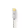 Καλώδιο USB Nedis CCTB60700AL20 2m USB C Αλουμίνιο USB 2.0