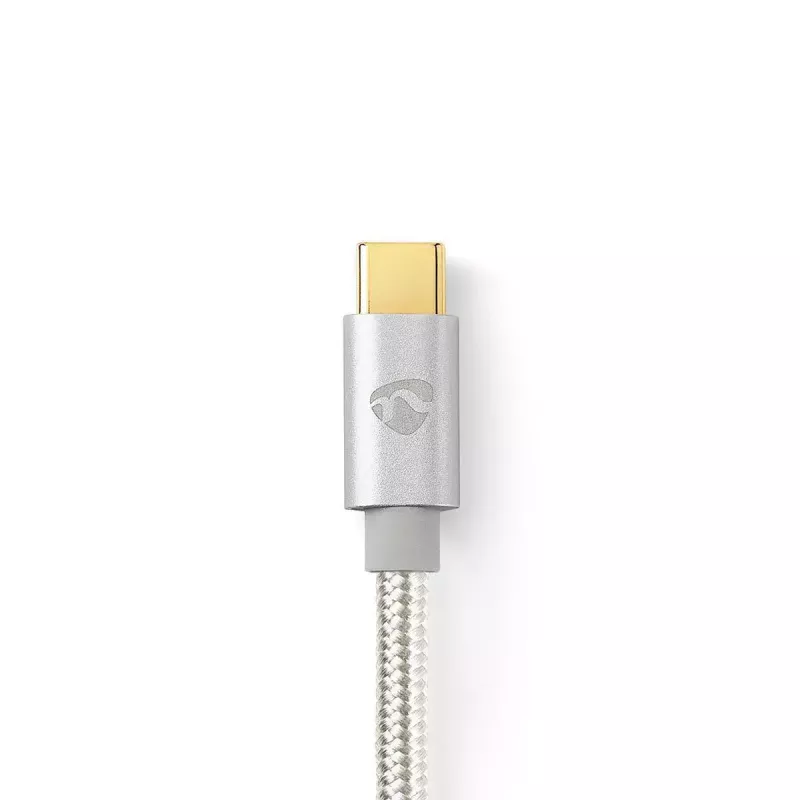 Καλώδιο USB Nedis CCTB60700AL20 2m USB C Αλουμίνιο USB 2.0