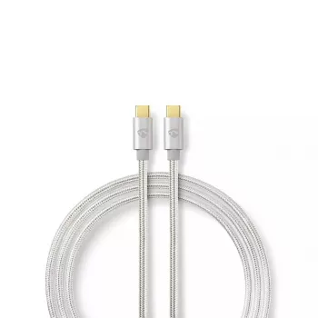 Καλώδιο USB Nedis CCTB60700AL20 2m USB C Αλουμίνιο USB 2.0