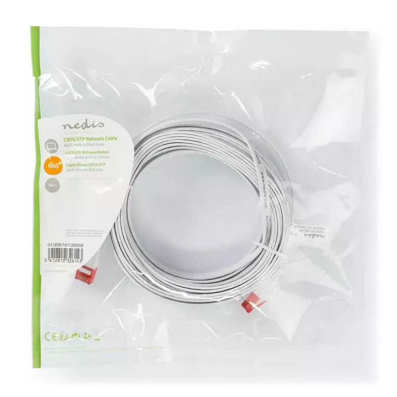 Nedis CCGP85216WT100 Καλώδιο δικτύου Λευκό 10 m Cat6 U/UTP