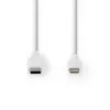 Καλώδιο Lightning Nedis CCGW39650WT10 1m λευκό USB C
