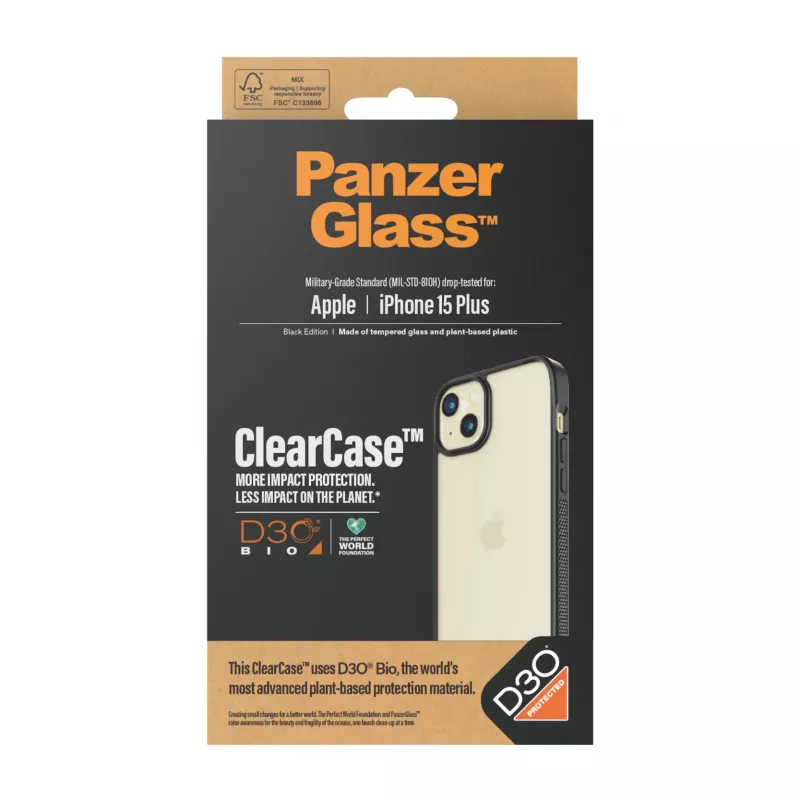 PanzerGlass ® ClearCase διαφανές & D3O® iPhone 15 Plus
