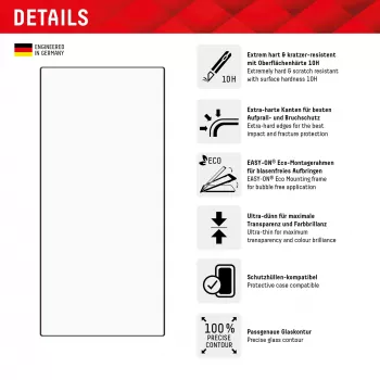 Displex μεμβράνη προστασίας οθόνης + θήκη για Samsung Galaxy S24 Ultra, Eco πλαίσιο τοποθέτησης, πλήρης κάλυψη
